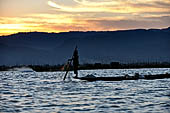 Inle Lake Myanmar. All the buildings are constructed on piles. Residents travel around by canoe, but there are also bamboo walkways and bridges over the canals, monasteries and stupas. 